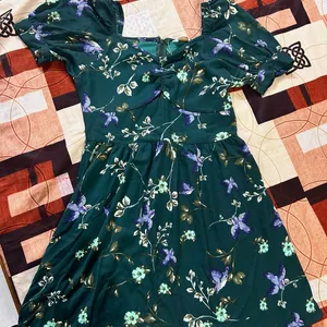 Floral Green Dress