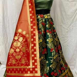 Not Stich Blouse Lehnga