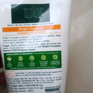 Garnier Brightening Facewash