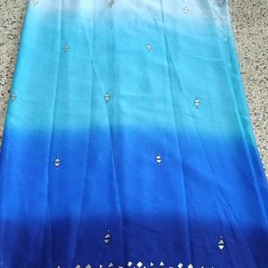 New Blue Ombre Saree