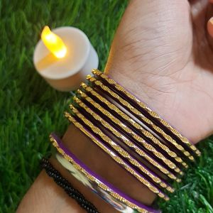 Golden And Purple Bangles💜✨️