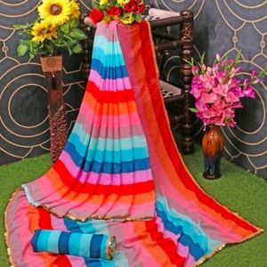 Multicolour Georgette Saree For Women