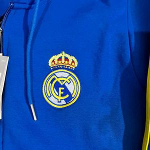 ADIDAS REAL MADRID BLUE ZIPPER HOODIE SIZE M