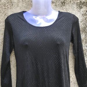 R. CUTE BLACK GLITTER TOP