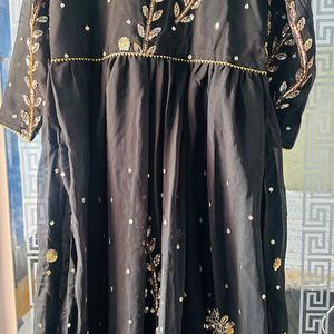 Alia Cut Black Kurta