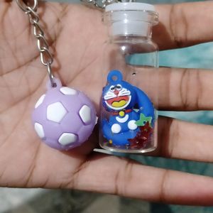 Ball and Doremon Keychains Combo