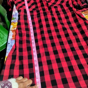 Checkered Frock For Women❤🖤