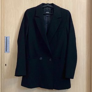 Classic Zara Double Breasted Black Blazer