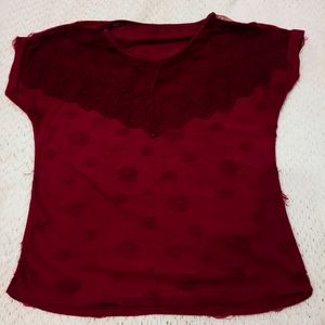 Wine Lace Top🎀