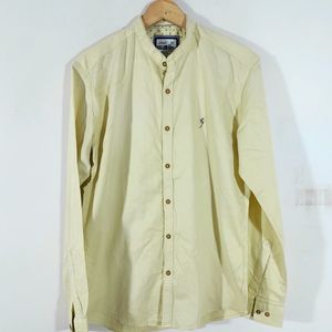 Cream Color Chinese Collar Shirt (Men's)