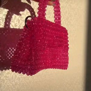 MAGENTA BEADED BAGS