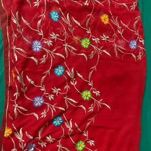 FESTIVE SPECIAL HEAVY RED SAREE