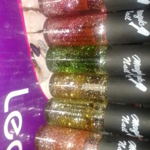 8 Nail Paint Glitter