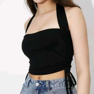 Savana Drawstrings Halter Top