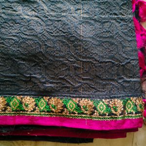 Pure Silk Black Saree