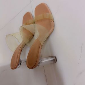 Zara High Heeled Transparent Heels