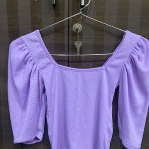 Lavender Color Cute Top