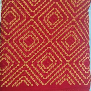 Red Chunari Saree With Blouse