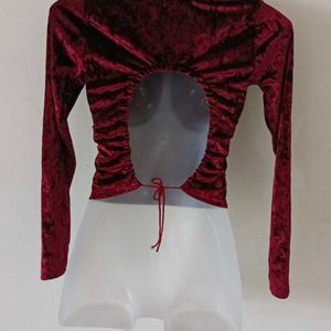 SEXY HIGH NECK COLLER TOP