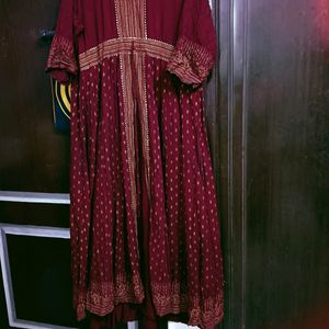 Xxl Ethnic Gown Heavy Flare