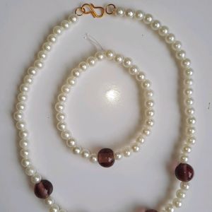 Combo Of 3 Jamuni Purple Stones And Pearl Set