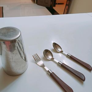 Glass With Spoon