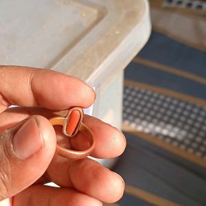 Natural Munga in Copper Ring