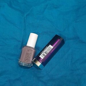 Combo Maybelline Lipstick Mauve 445 + Nail Polish