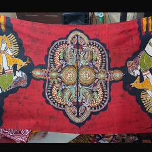 Shakuntala Work Batik Dupatta/ Bedsheet