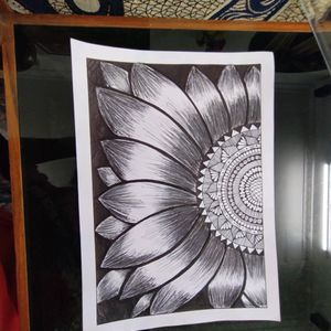 Mandala Sunflower Art