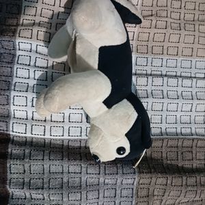 Black & White Dog Soft Toy