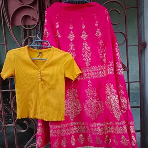 Beautiful Lahenga Crop Top Set