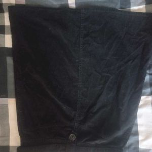 HnM Basic Black Velvet Skirt