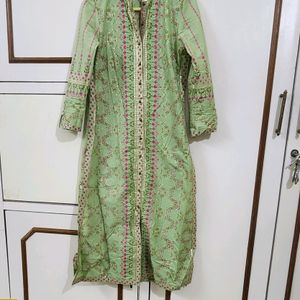 Sweet Summers W Pastel Green Cotton Kurta