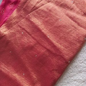 Onion Pink Saree With Blouse