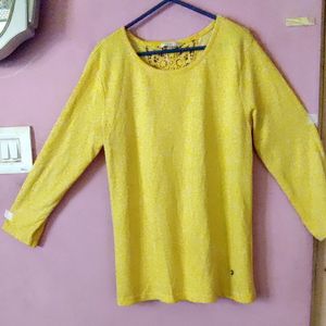 Taanz Yellow Top With Back Design