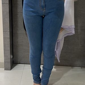 Highwaiste Skinny Blue Jeans