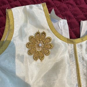 Kasavu Frock For 1-2 Year Old