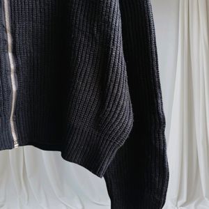 Black Zipup Sweater