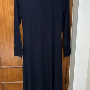 Black Long Dress With High Neck