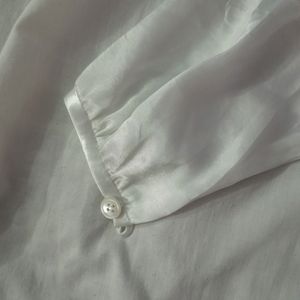 A Satin Off white Shirt