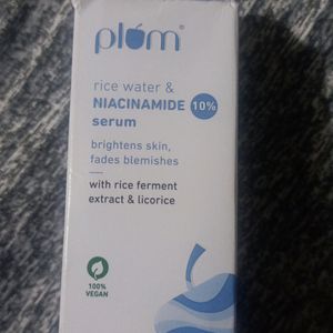 Plum Rice Water And Niacinamide Serum 10%
