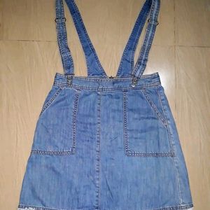 Imported Korean Denim Dungree Dress