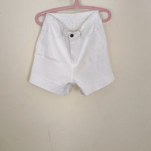 High Waist Denim Shorts Halfpant