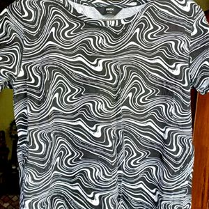 Abstract Print Max Black&White Tshirt