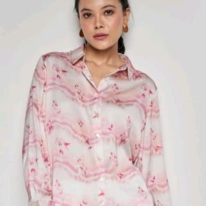 New Baggy Oversized Floral Pink Shirt