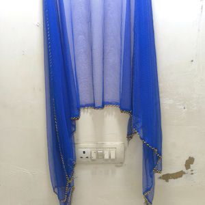 Beautiful Blue Color Net Dupatta