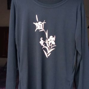 Black Top Golden Colour Print