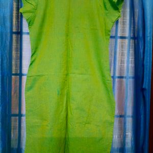 White And Green Colour Suit For Bust Size 38inch