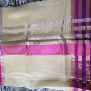 Organza Saree With Double Shade Border